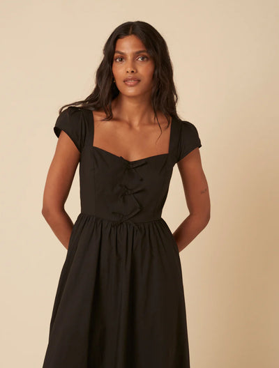 Black Bow Maxi Dress