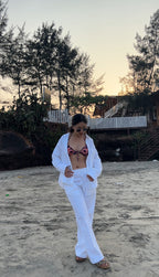 White Flex Co-ord Set