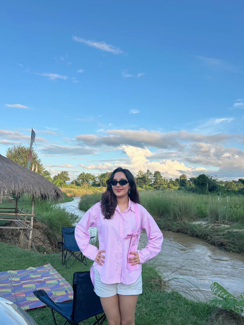 Pink Stripe Bow Shirt