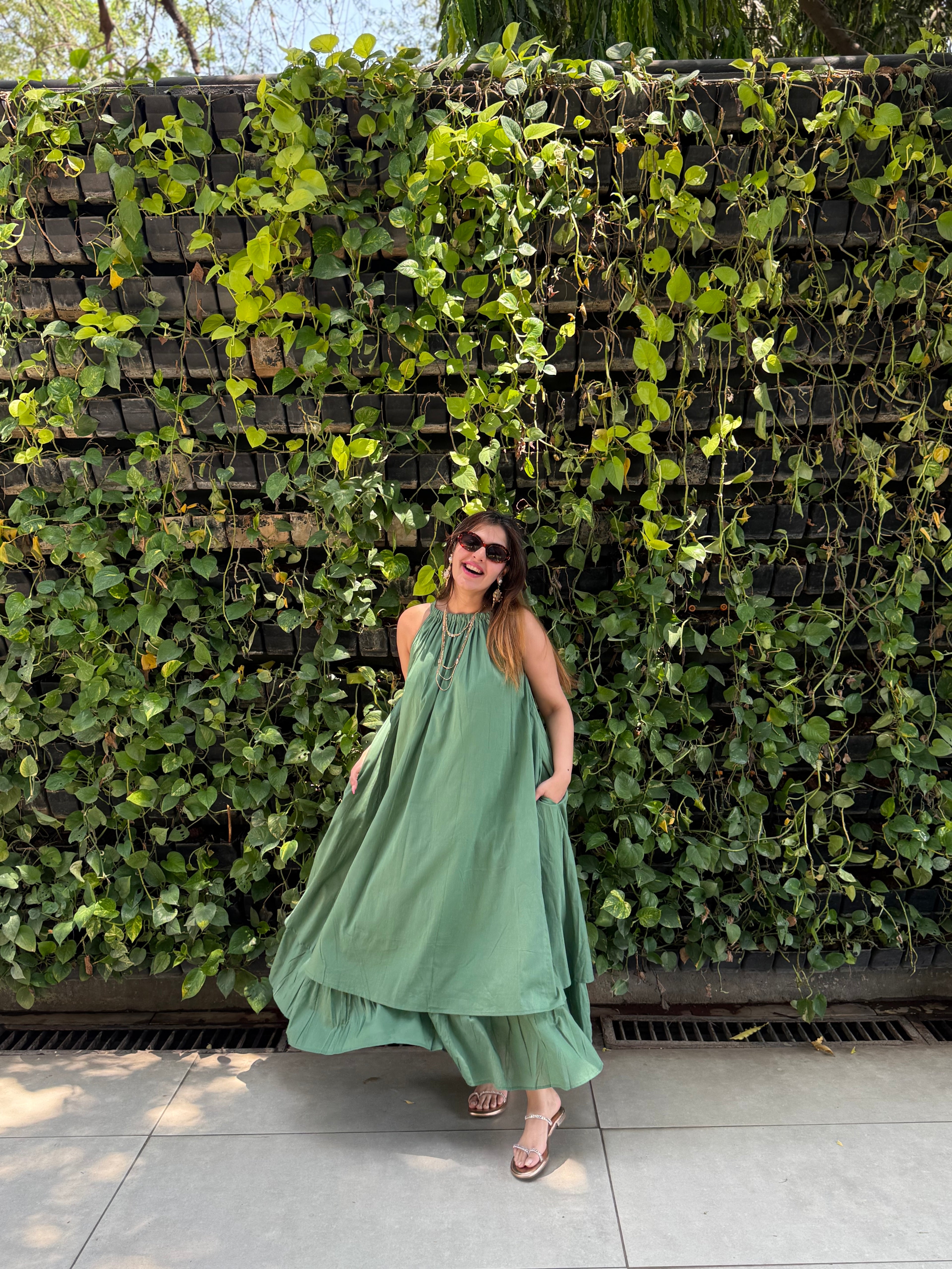 Mulmul Pista Blooming Dress