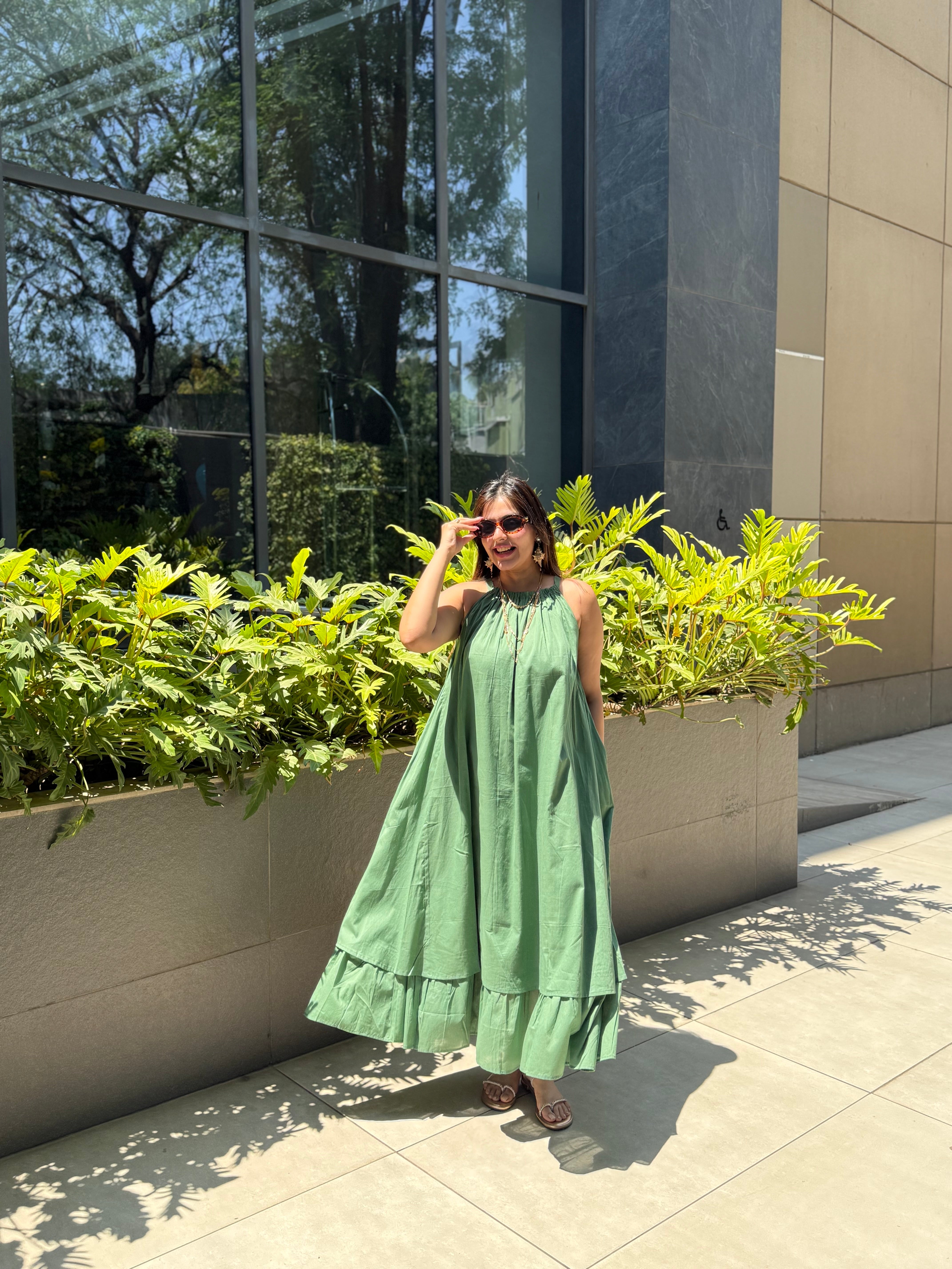 Mulmul Pista Blooming Dress