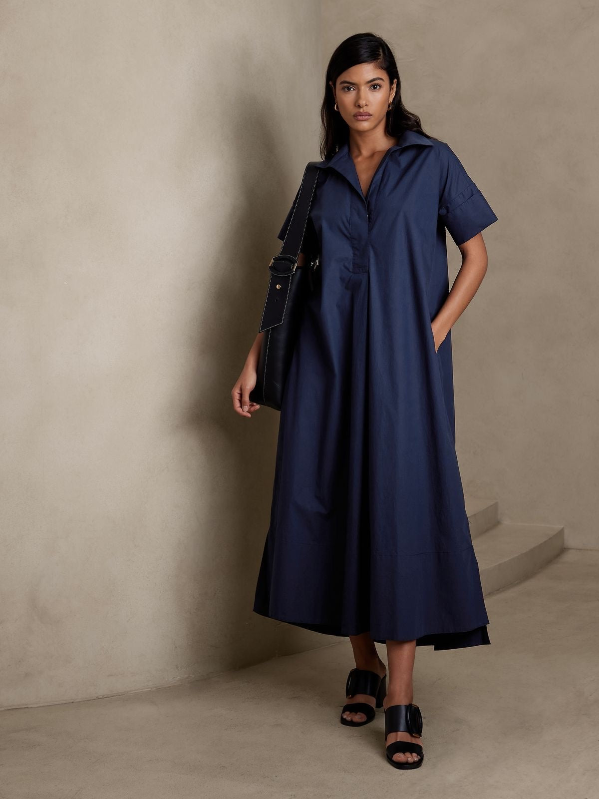 Navy dress for women