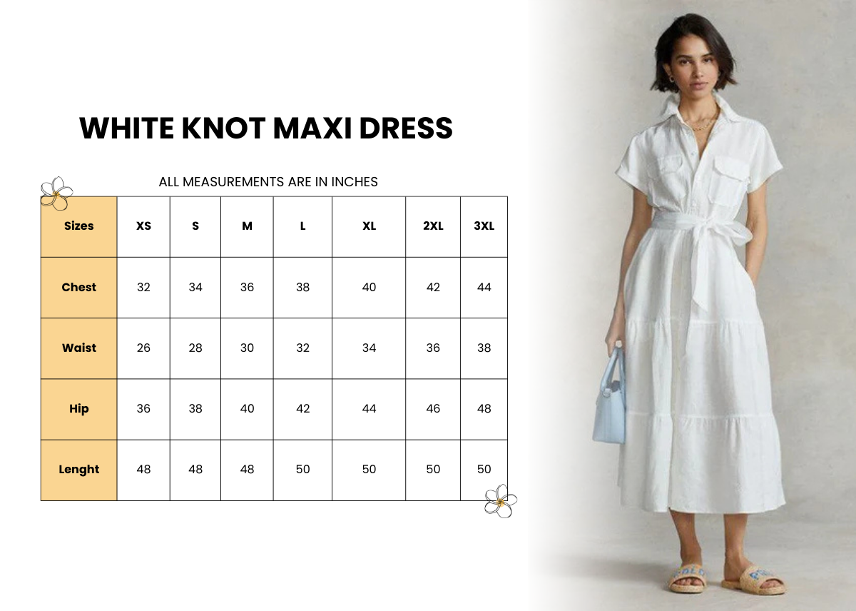 White Knot Maxi Dress