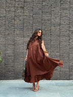 Mulmul Coffee Brown Dress