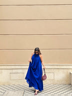 Mulmul Royal Blue Dress