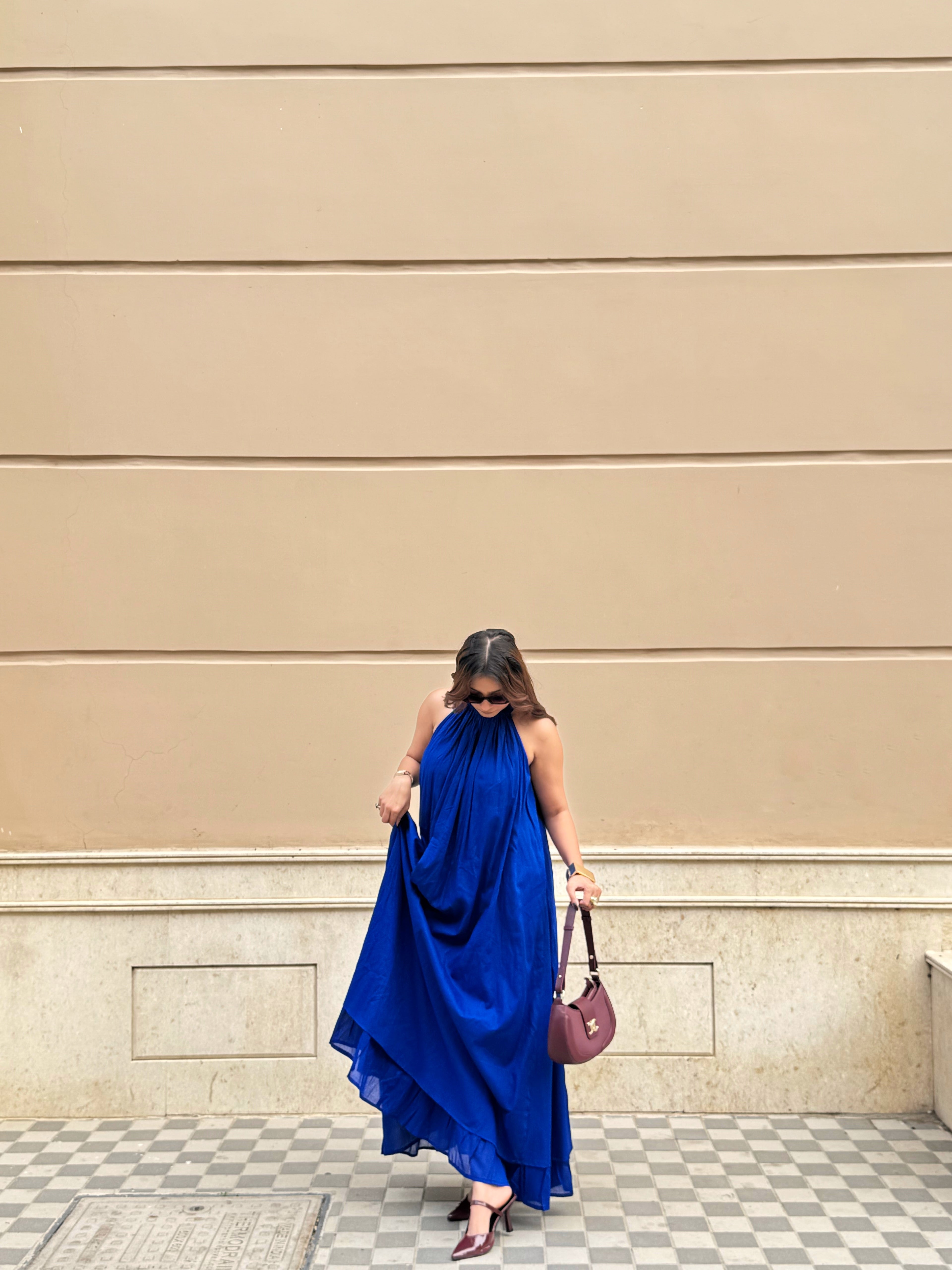 Mulmul Royal Blue Dress