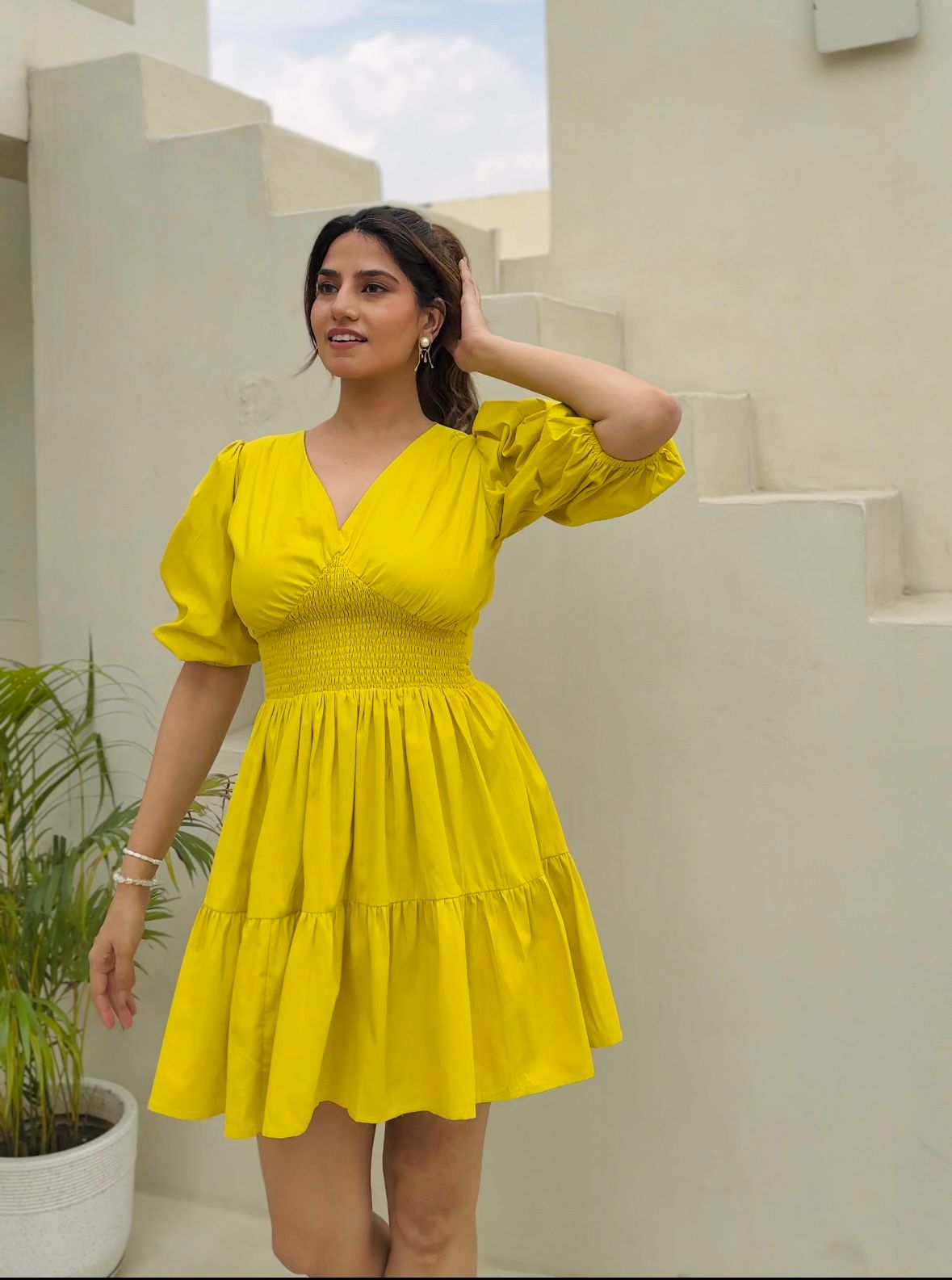 Natalia Lemon Yellow Dress