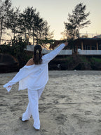 White Flex Co-ord Set