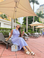 Pleated Stripe Dress