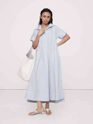 Sky Blue Collared Dress