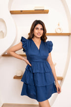 Deep Blue Midi Dress