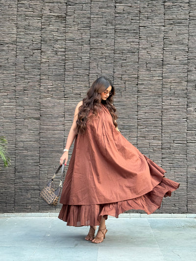 Mulmul Coffee Brown Dress