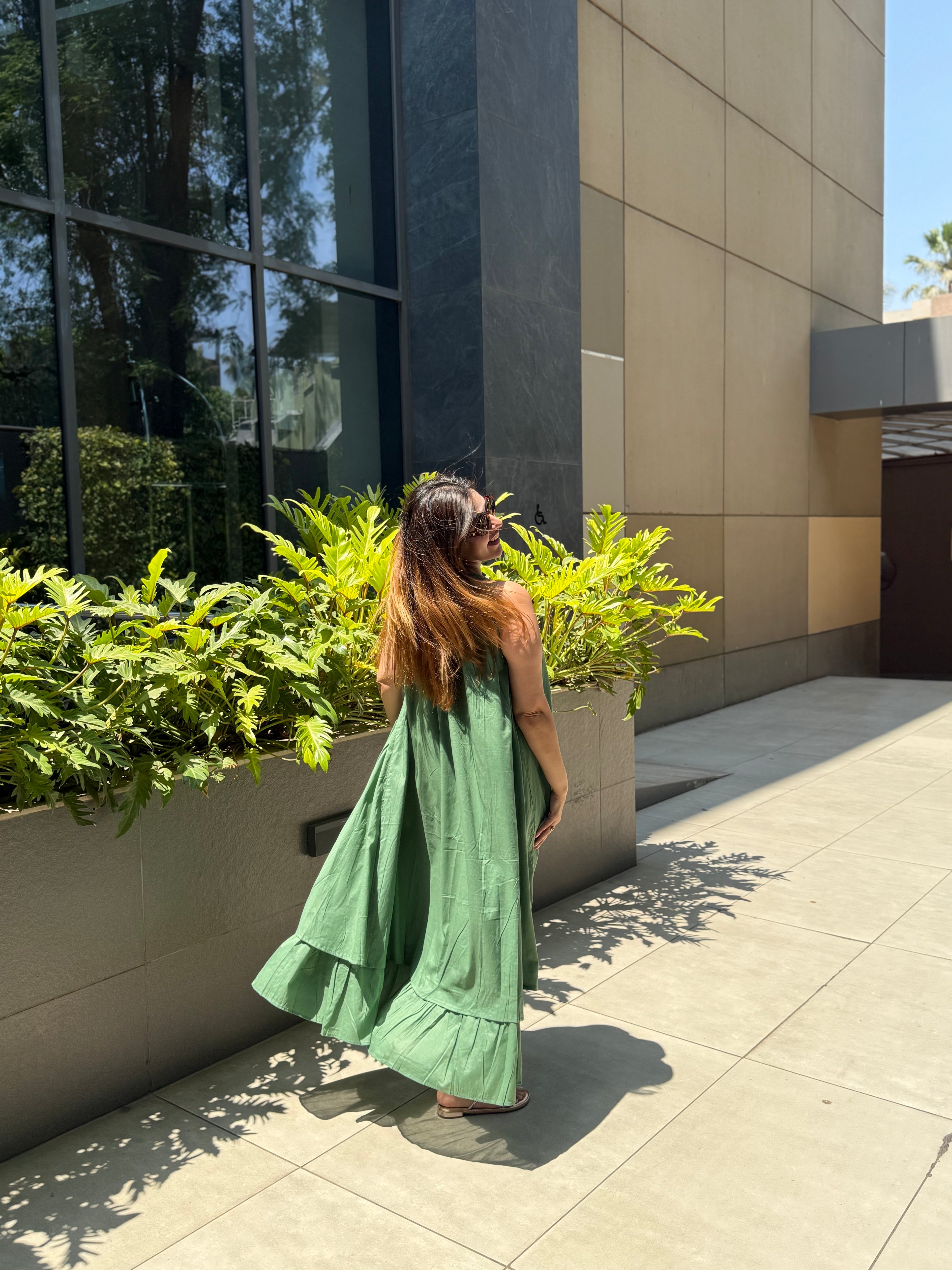 Mulmul Pista Blooming Dress