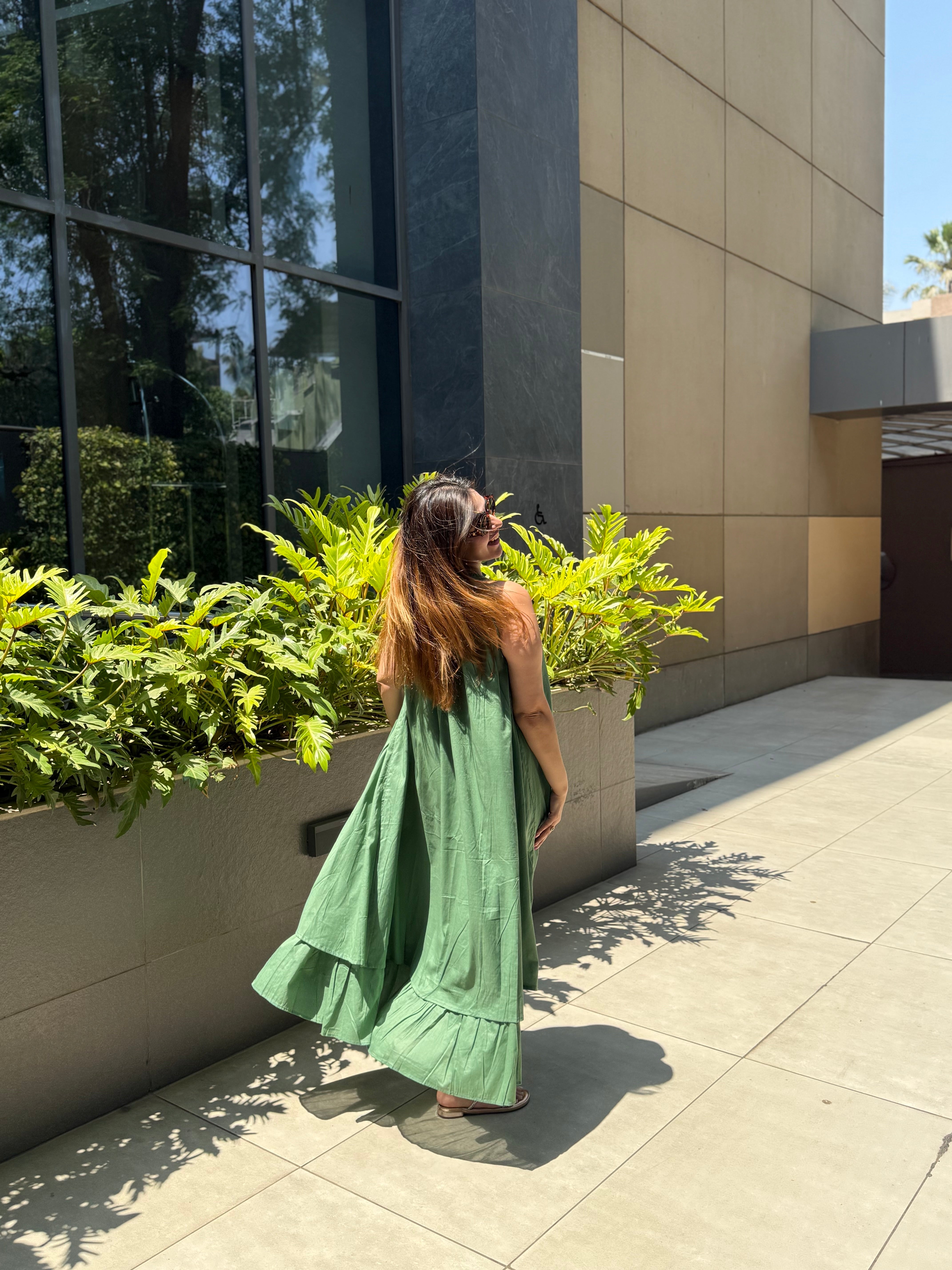 Mulmul Pista Blooming Dress