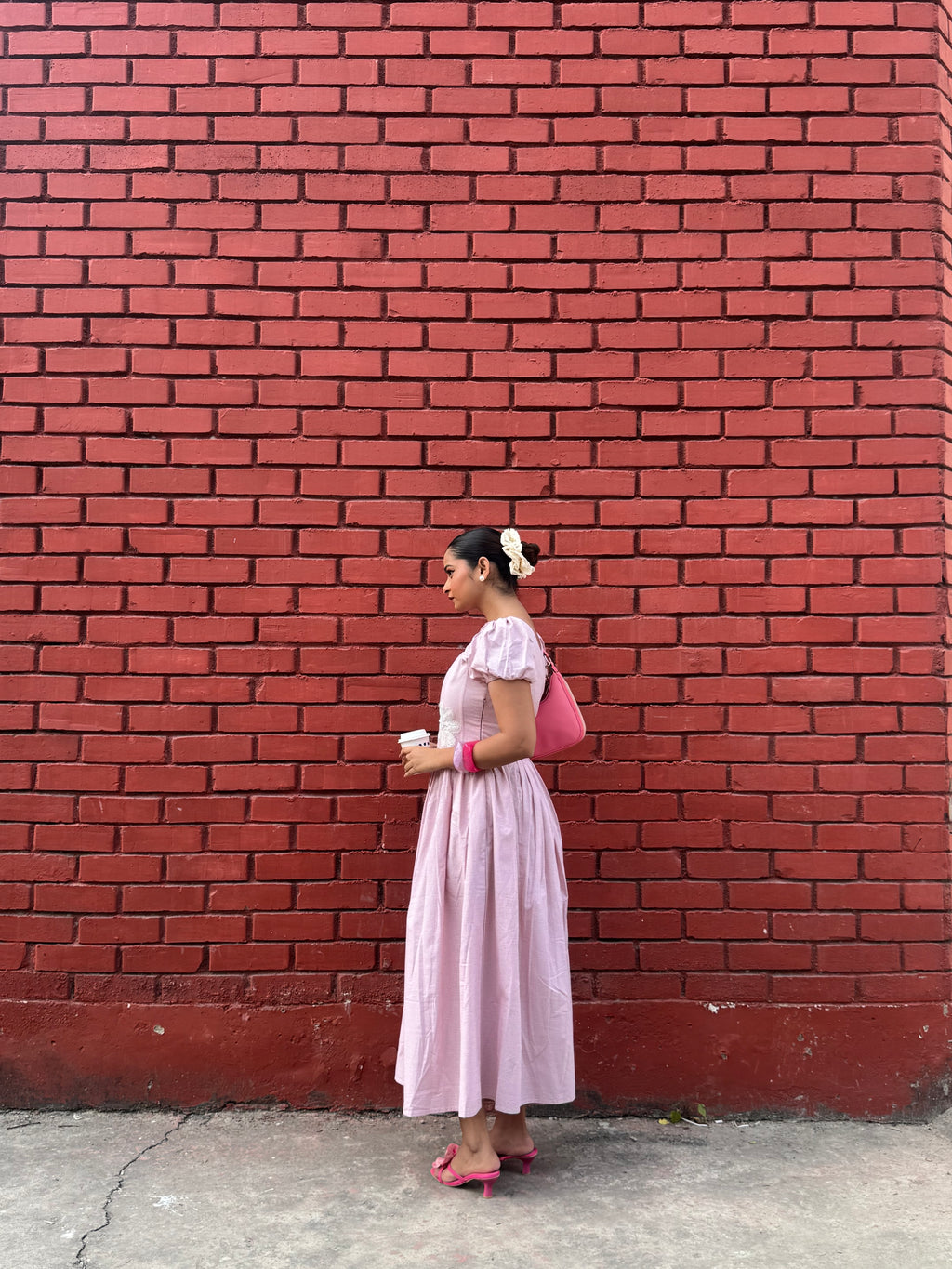 Gingham Floral Maxi Dress