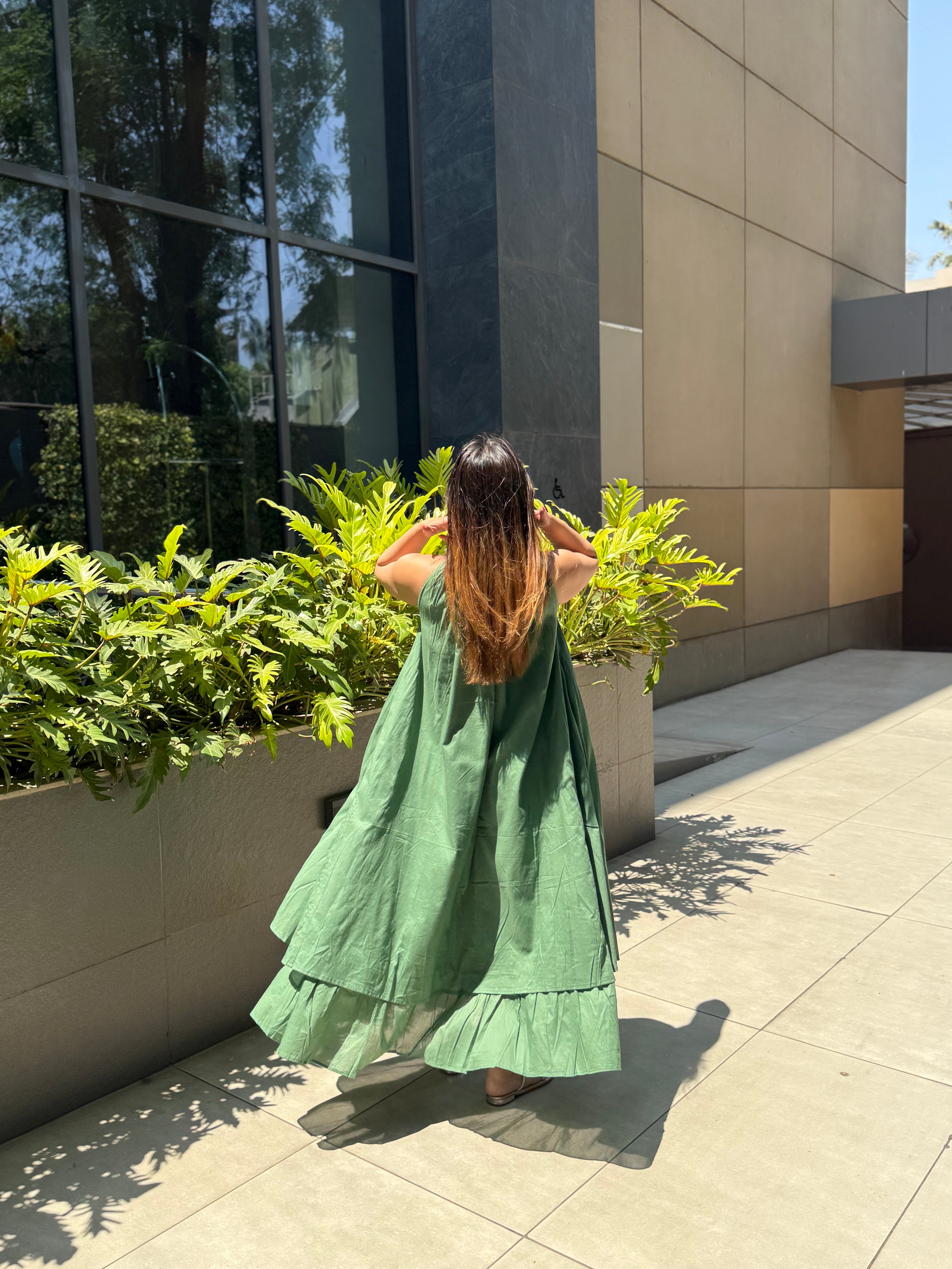 Mulmul Pista Blooming Dress