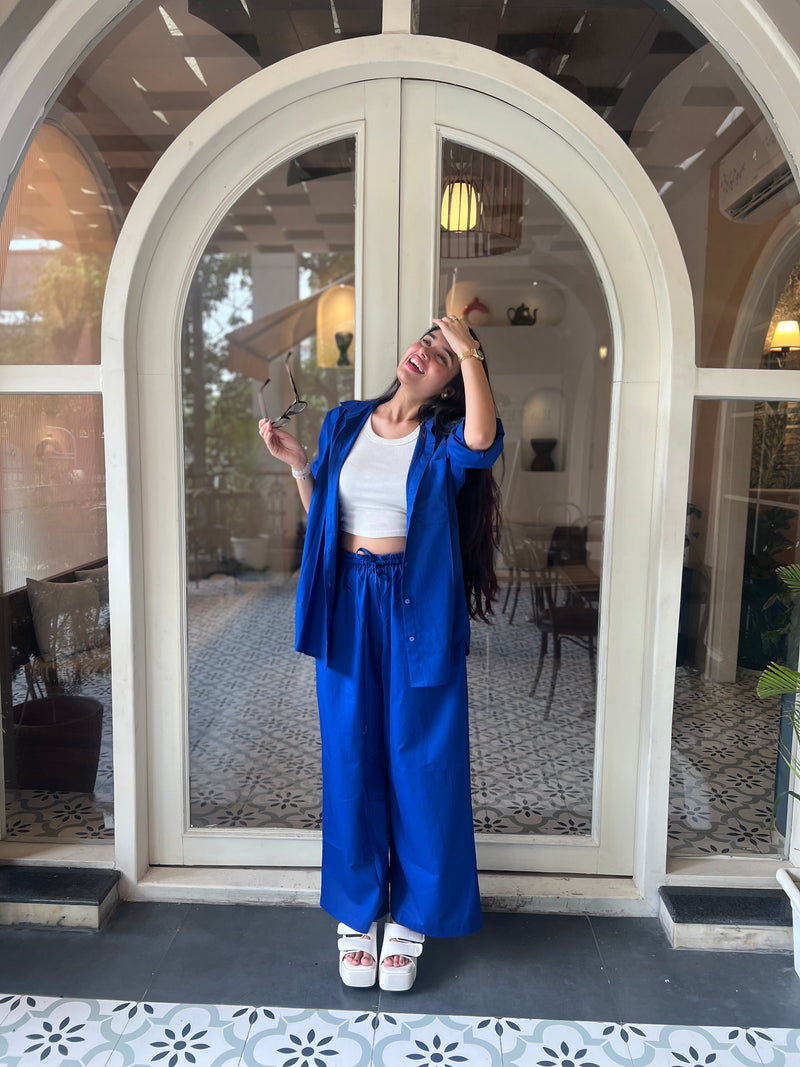 Hot Blue Coord Set Pants