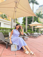 Pleated Stripe Dress