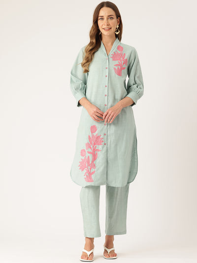 Pastel Embroidery Coord Set