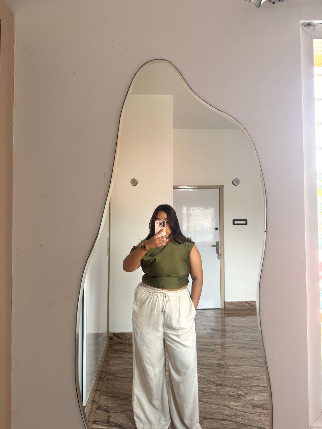 String linen Flex Pants