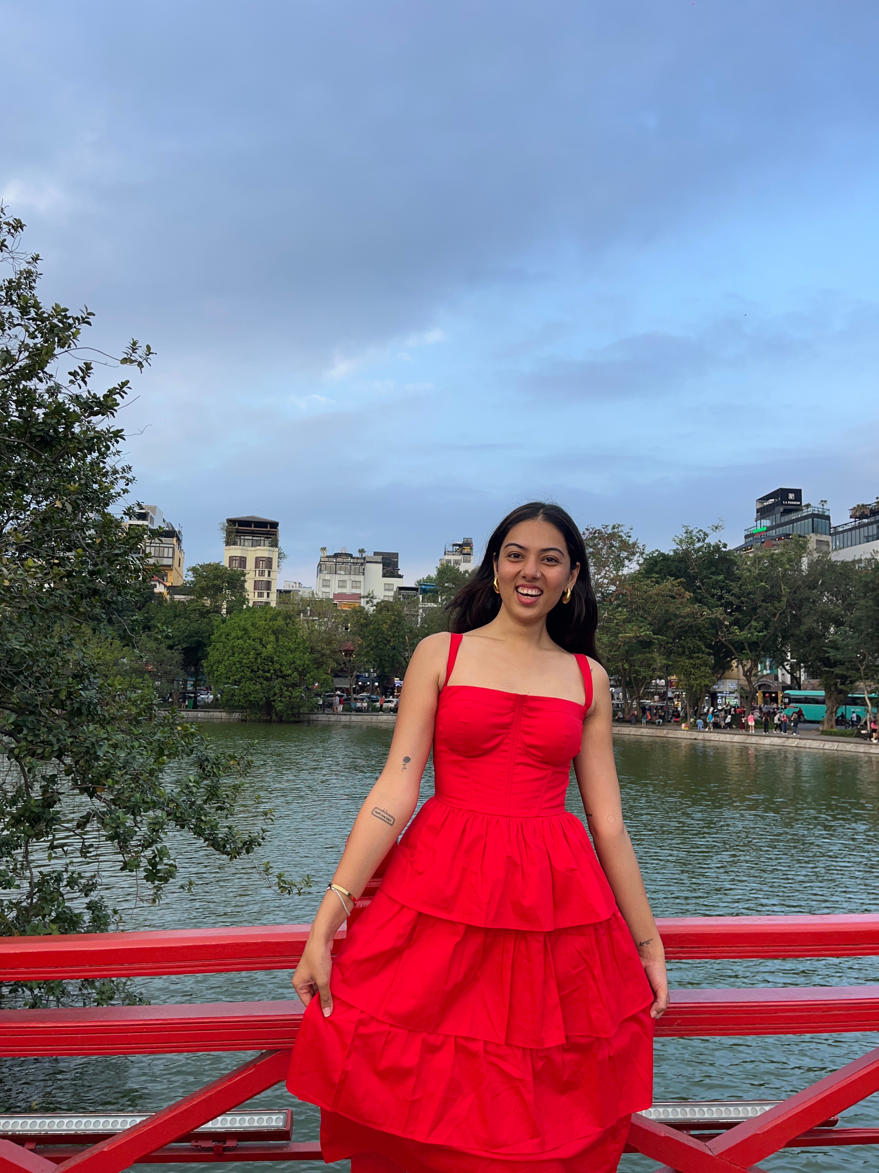 Red Ruffle Dress
