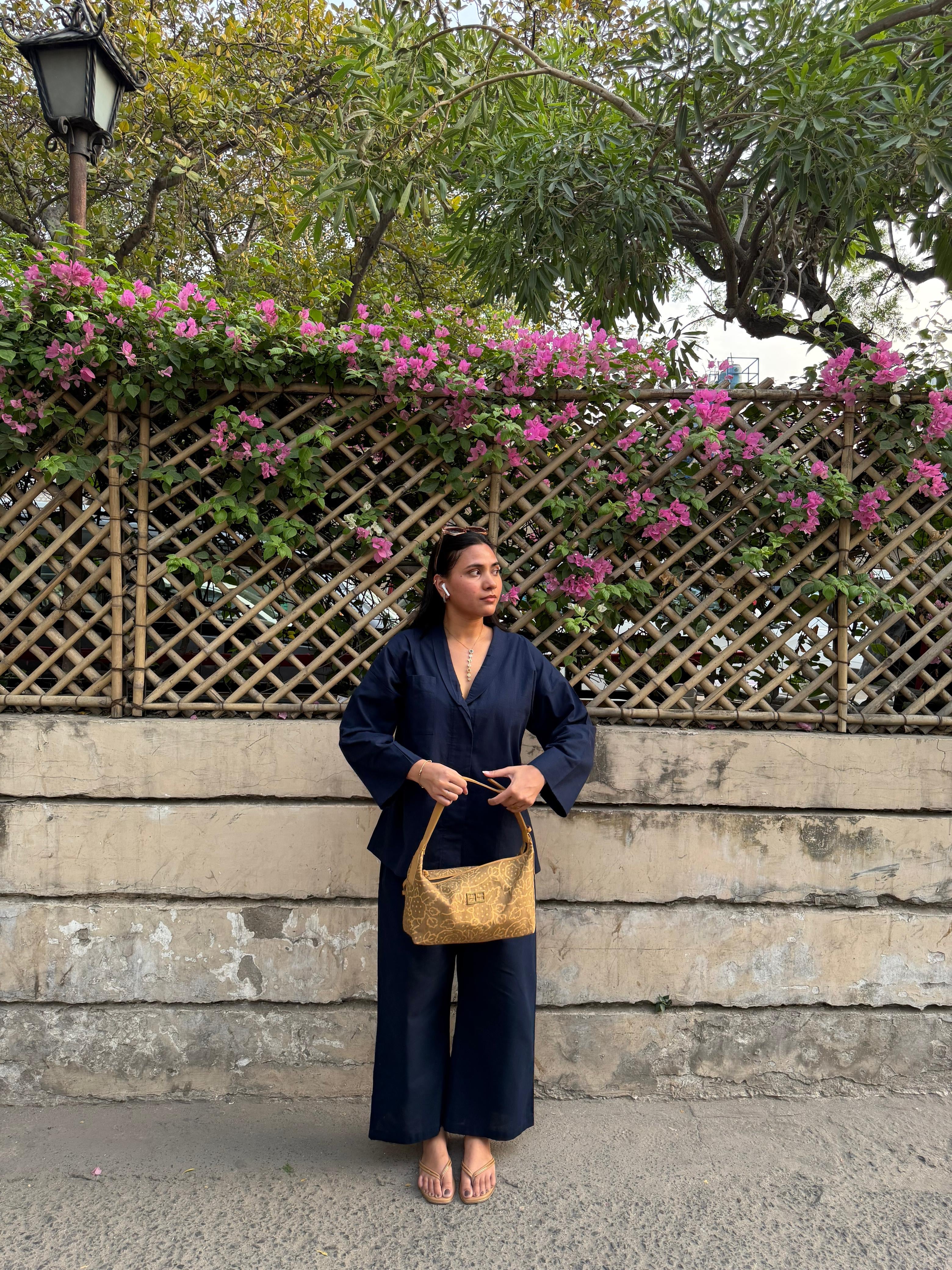 Navy Wrap Coord Set