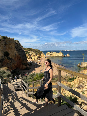 Black Pintex Flex Dress