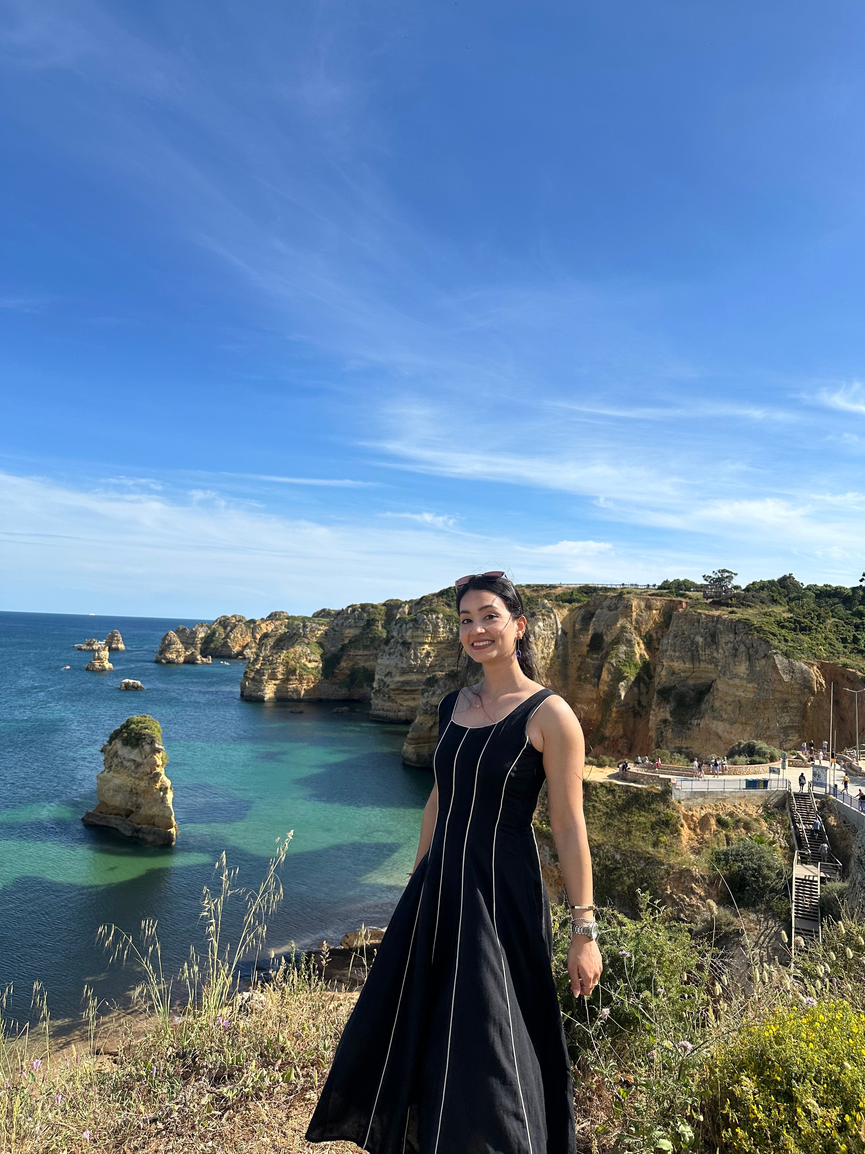 Black Pintex Flex Dress