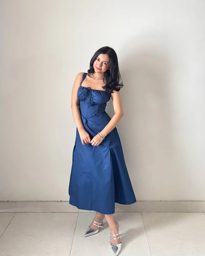 Navy corset dress