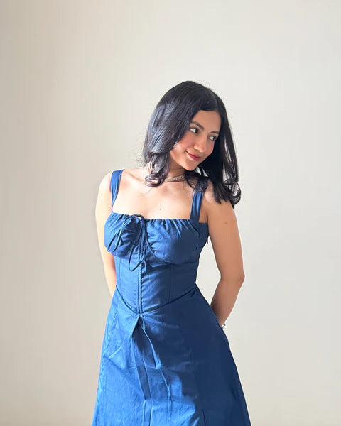 Navy Corset Dress Western Party Dress for Women LabelbyAnuja Navy Corset Dress Western Party Dress for Women LabelbyAnuja