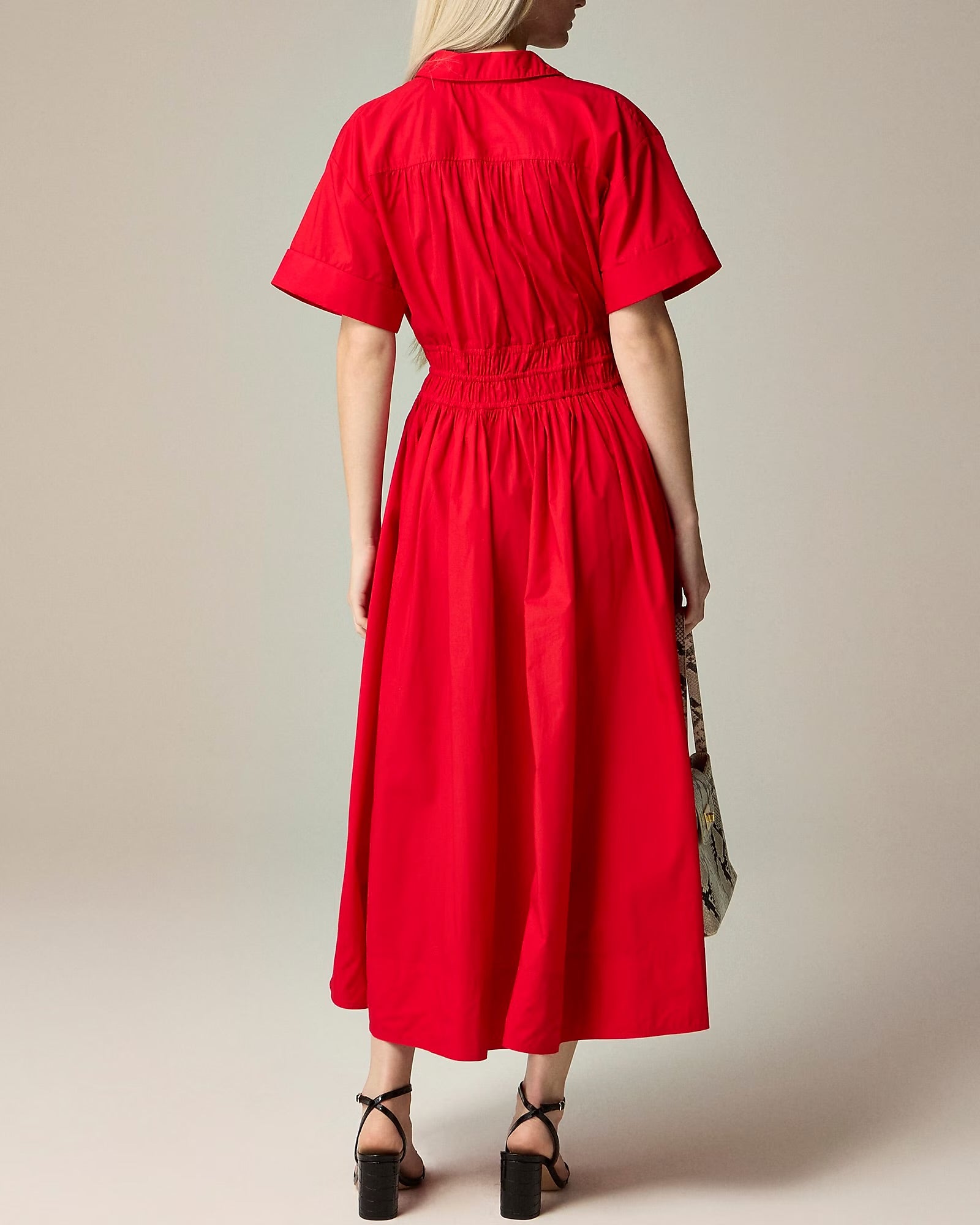 Cherry Red Elastic Maxi Dress