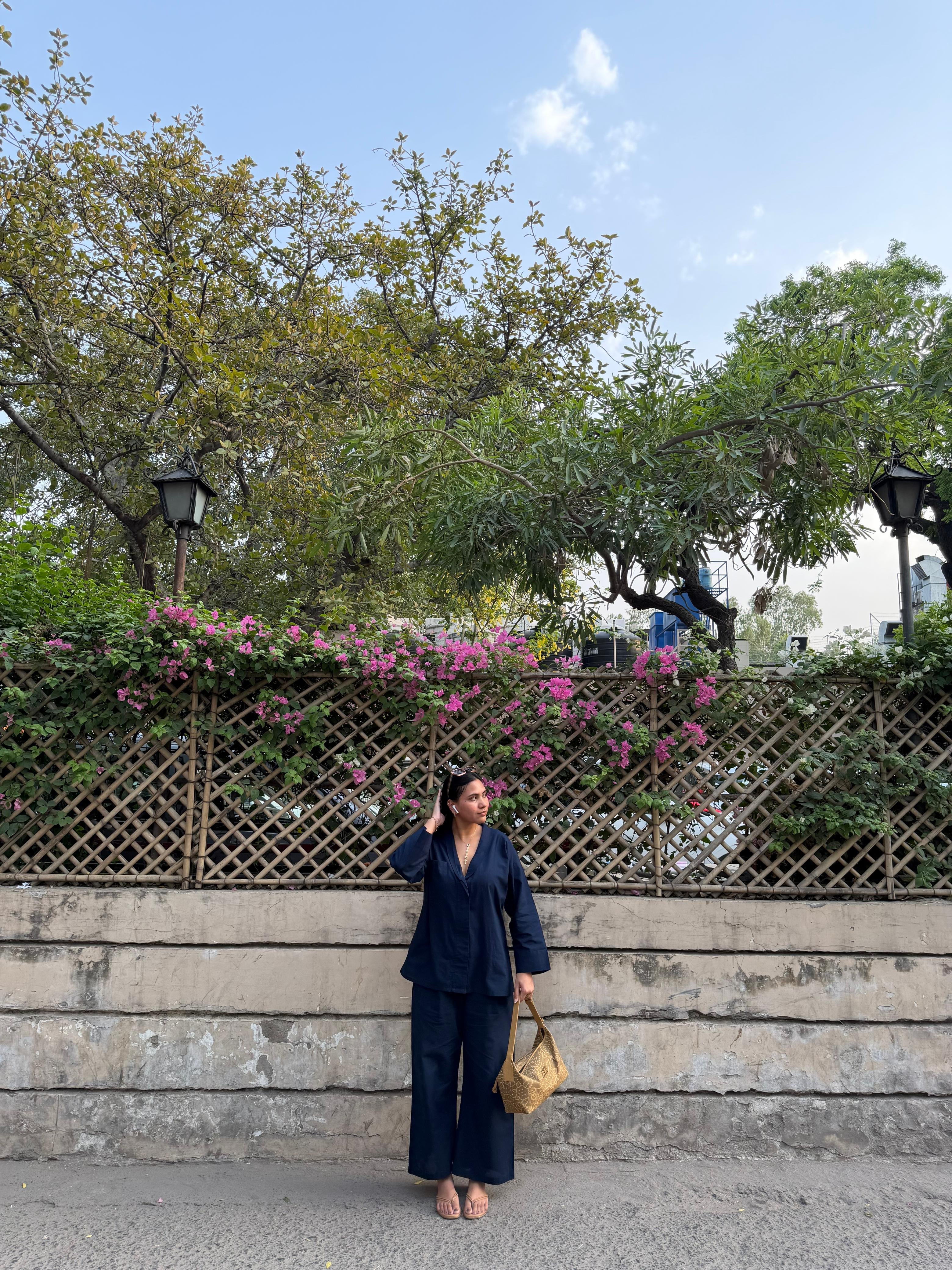 Navy Wrap Coord Set