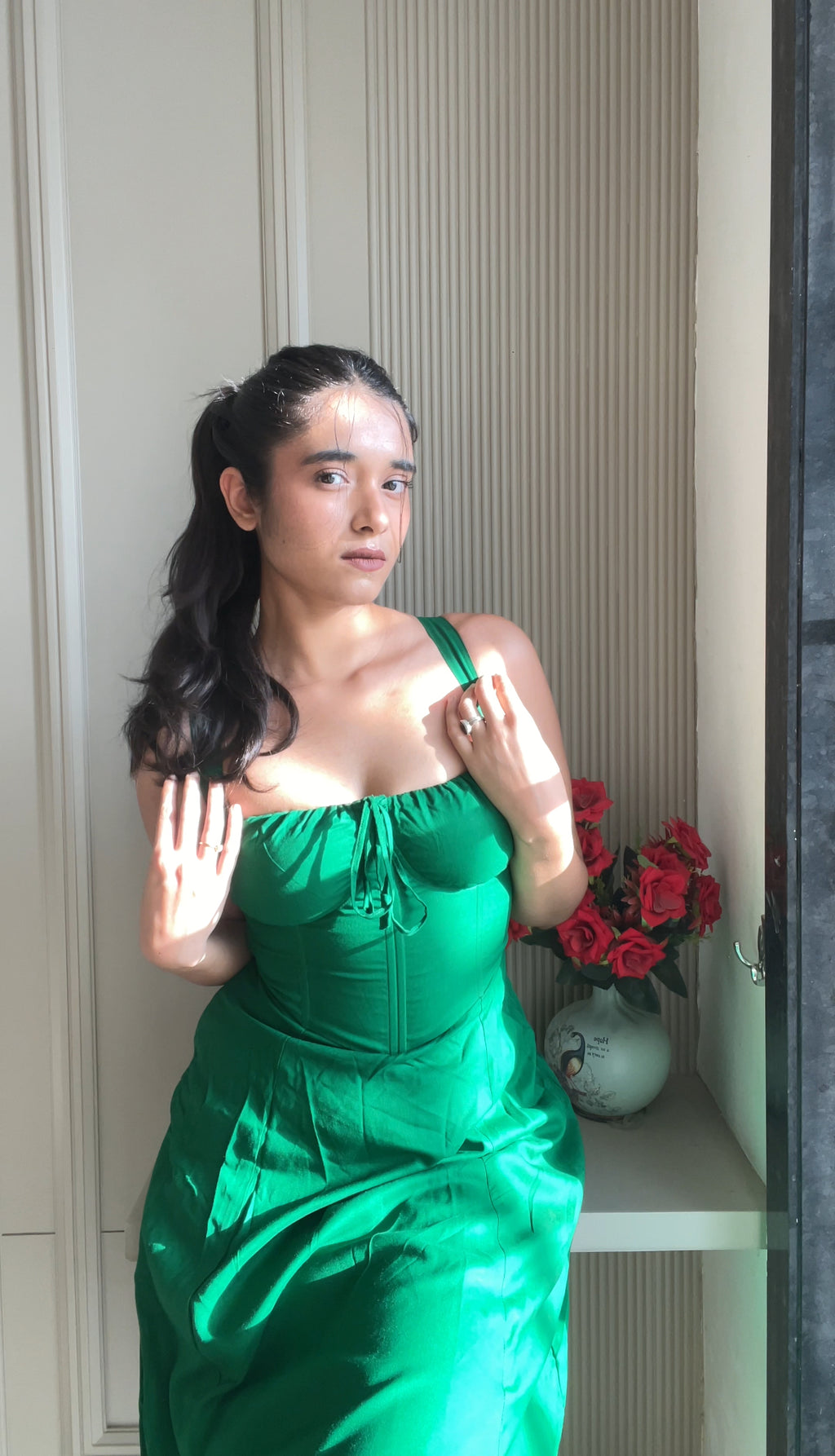 Dark Green Corset Dress