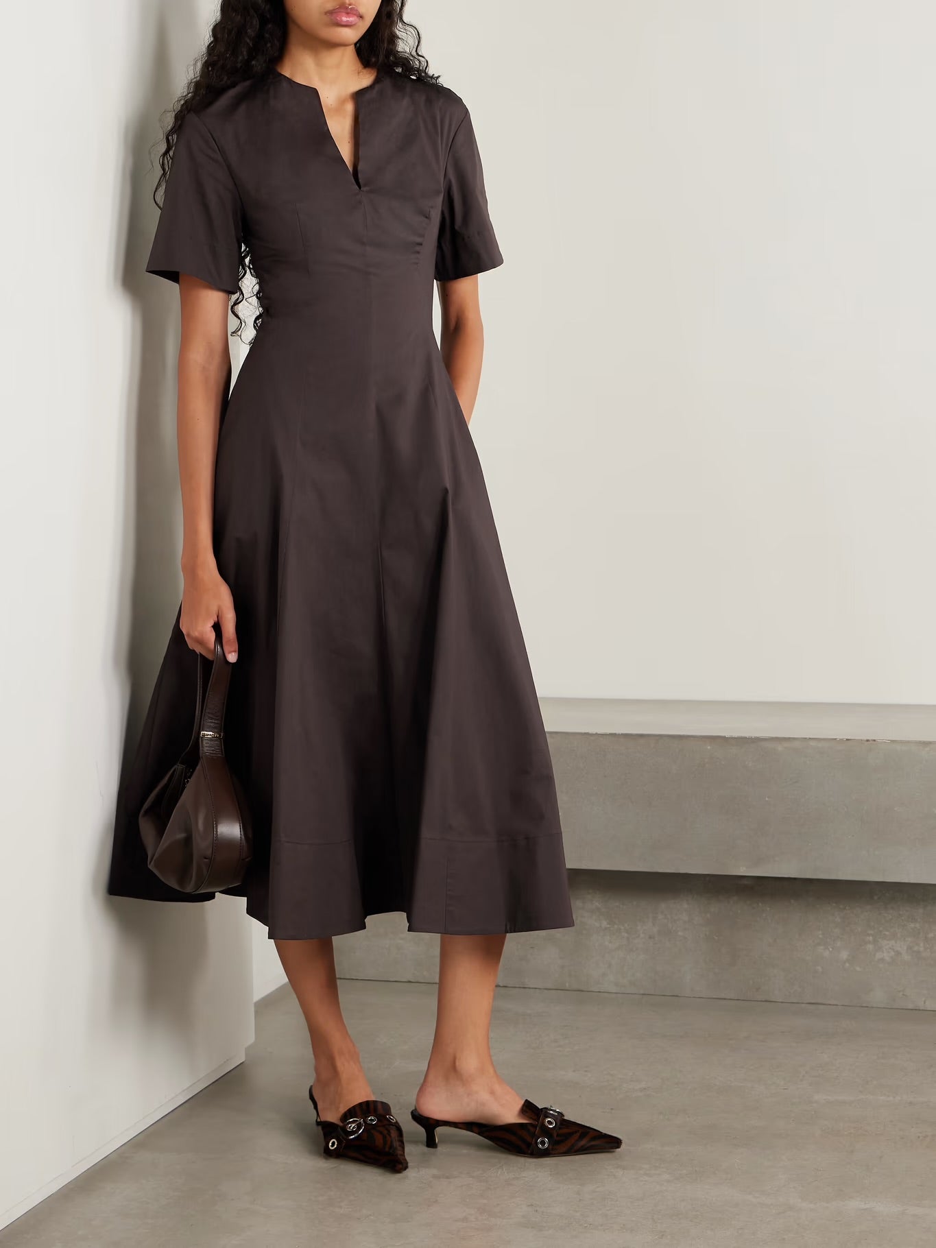 Dark Coffee Maxi Dress