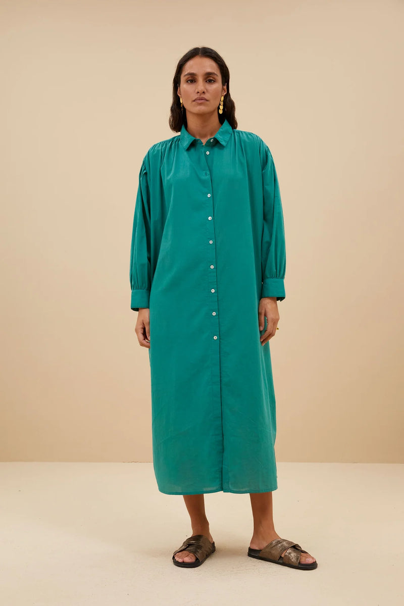 Tyra Green Balloon Shirt