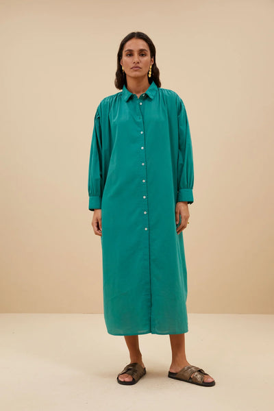 Tyra Green Balloon Shirt