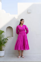 Mulmul Fuchsia dream maxi  Dress