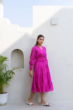 Mulmul Fuchsia dream maxi  Dress