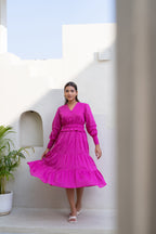 Mulmul Fuchsia dream maxi  Dress