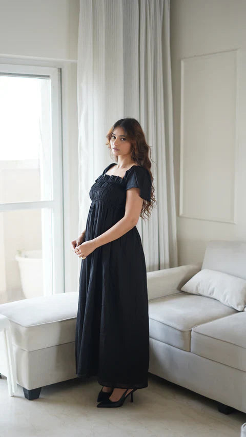 Aalya Black Maxi Dress