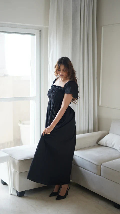 Aalya Black Maxi Dress