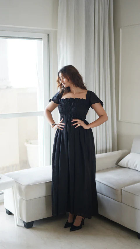 Aalya Black Maxi Dress