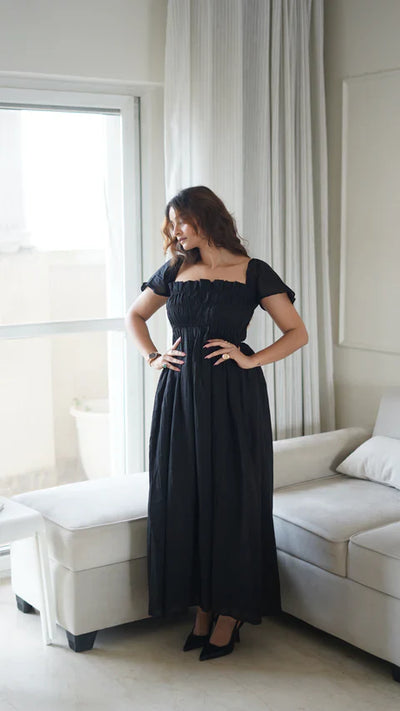 Aalya Black Maxi Dress