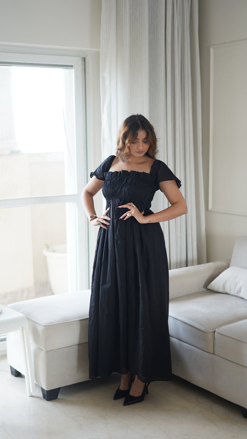 Aalya Black Maxi Dress