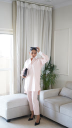 Peach Stripe Coord Set