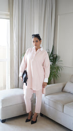 Peach Stripe Coord Set