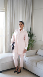 Peach Stripe Coord Set