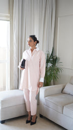 Peach Stripe Coord Set