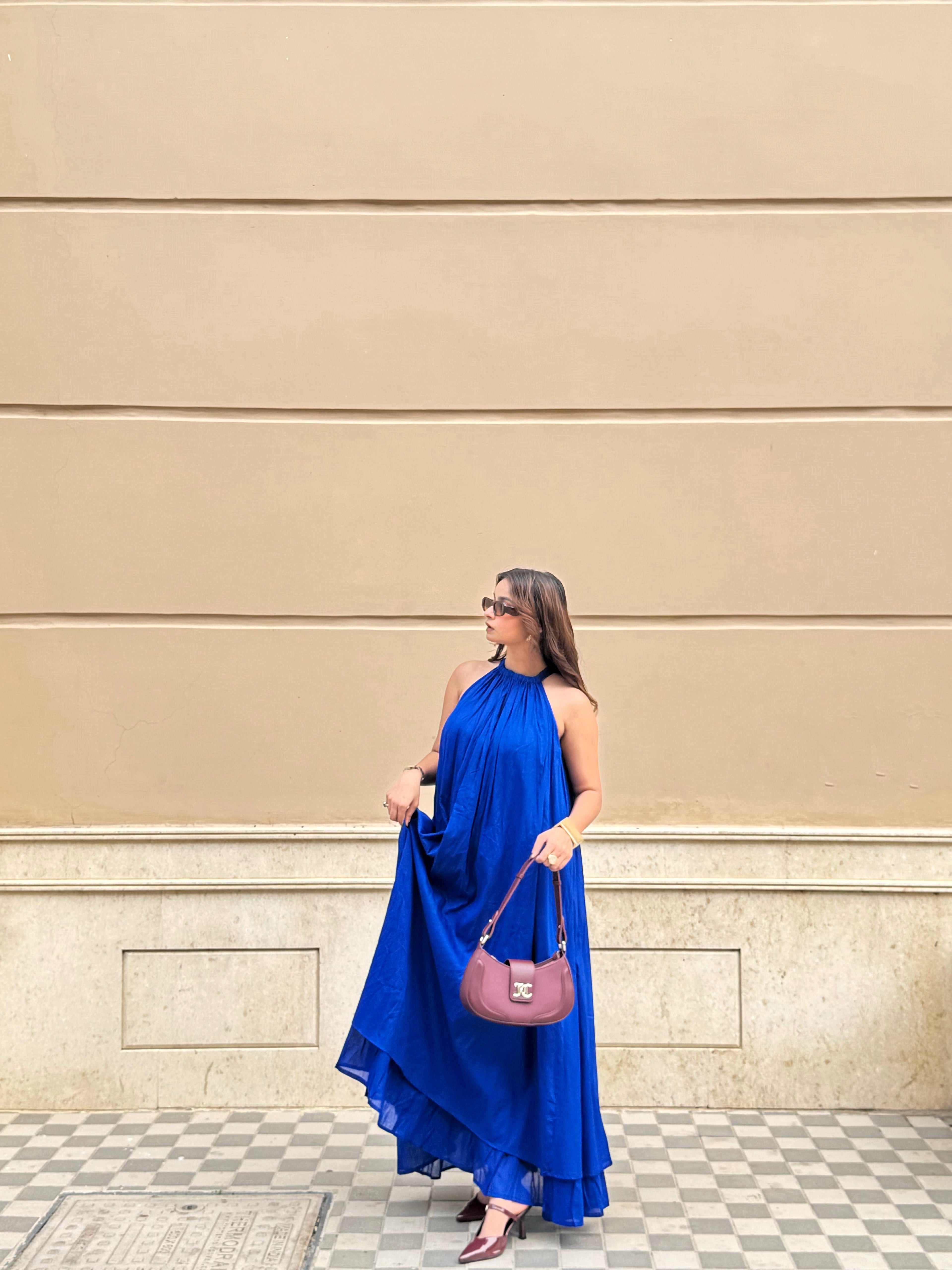 Mulmul Royal Blue Dress