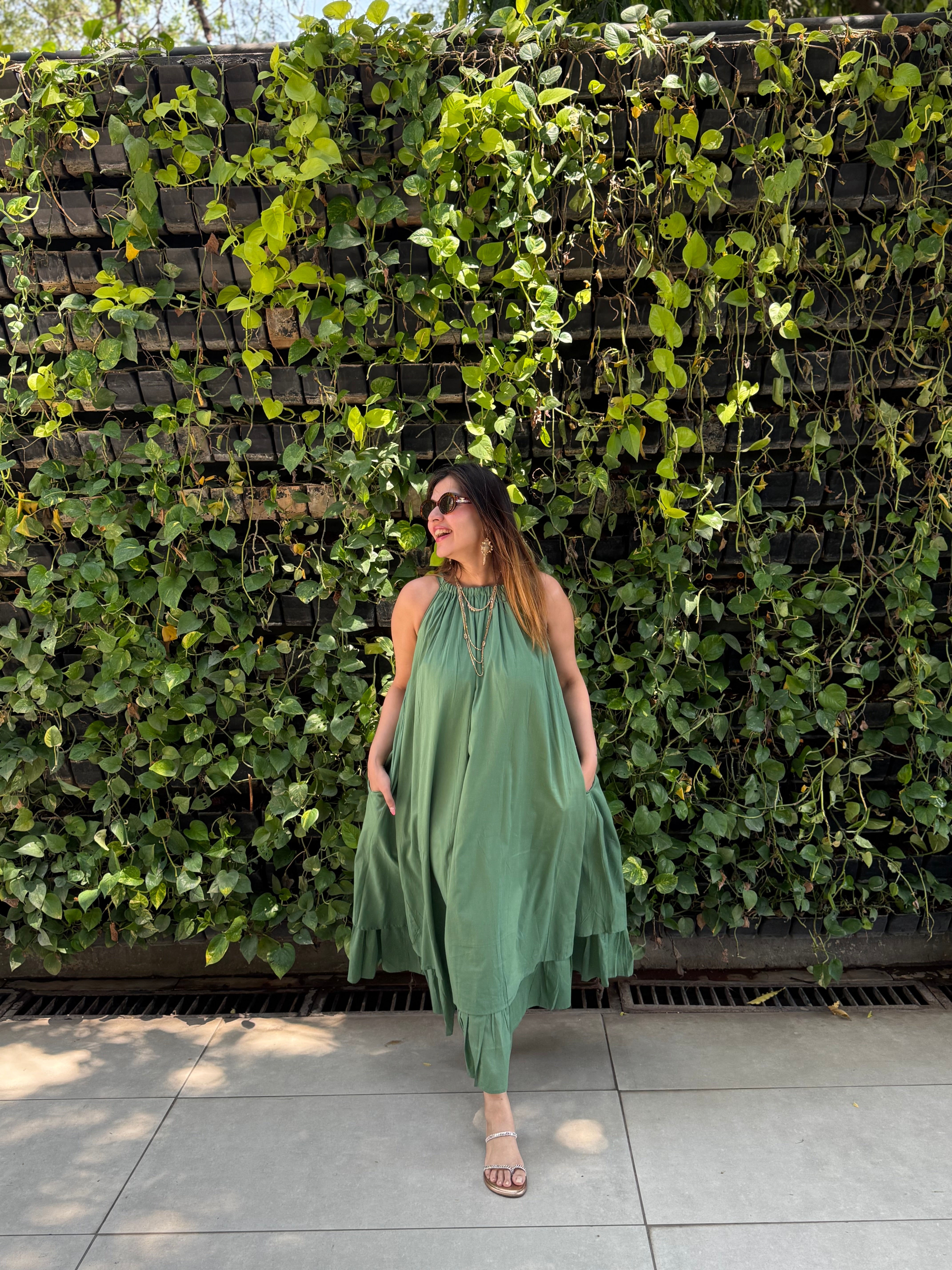 Mulmul Pista Blooming Dress